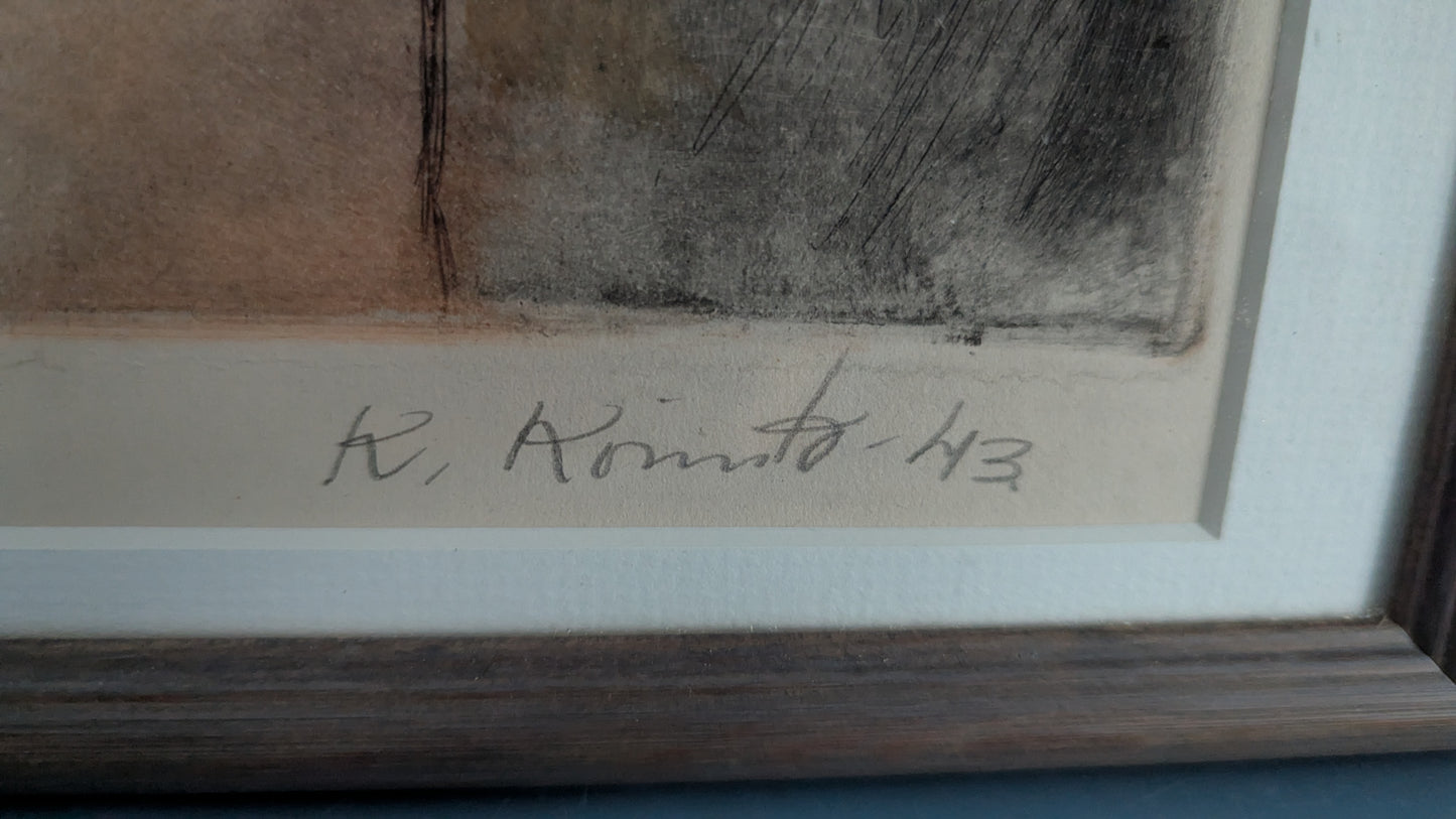 Kullervo Koivisto - Signeerattu Etsaus (1943)