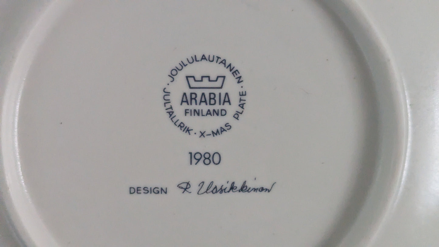 Arabia Joululautanen 1980 (Raija Uosikkinen)