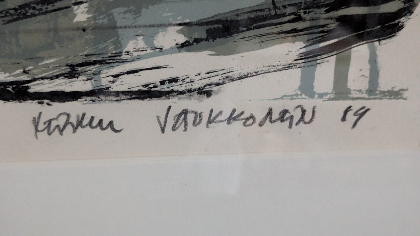 Teemu Saukkonen - Teiskolaiset Airot (Signeerattu Grafiikka 1989)