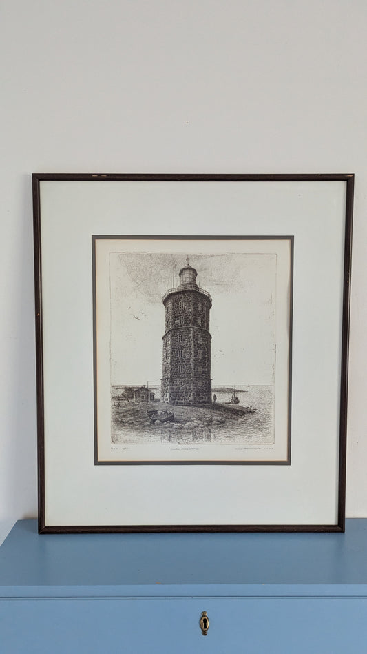 Simo Hannula - Vanha Majakka (Signeerattu Etsaus, 1978)