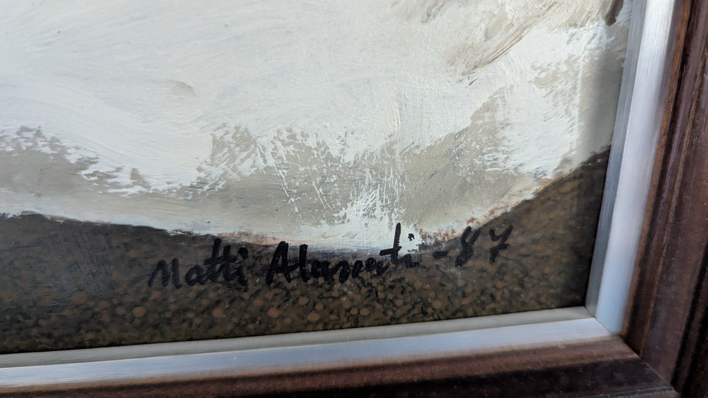Matti Alapoti - Signeerattu Öljyvärimaalaus (1987)