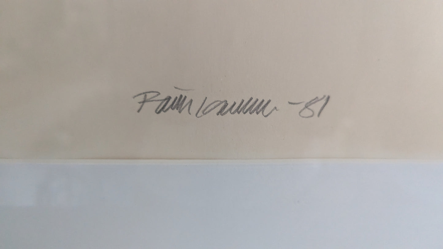 Raimo Kanerva - Signeerattu Grafiikka (1981, ISO, Korkeus: 100cm)