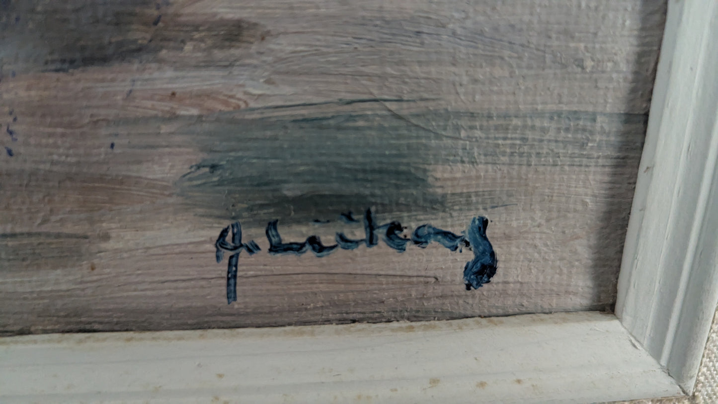 Kukka-asetelma (Signeerattu Öljyvärimaalaus)