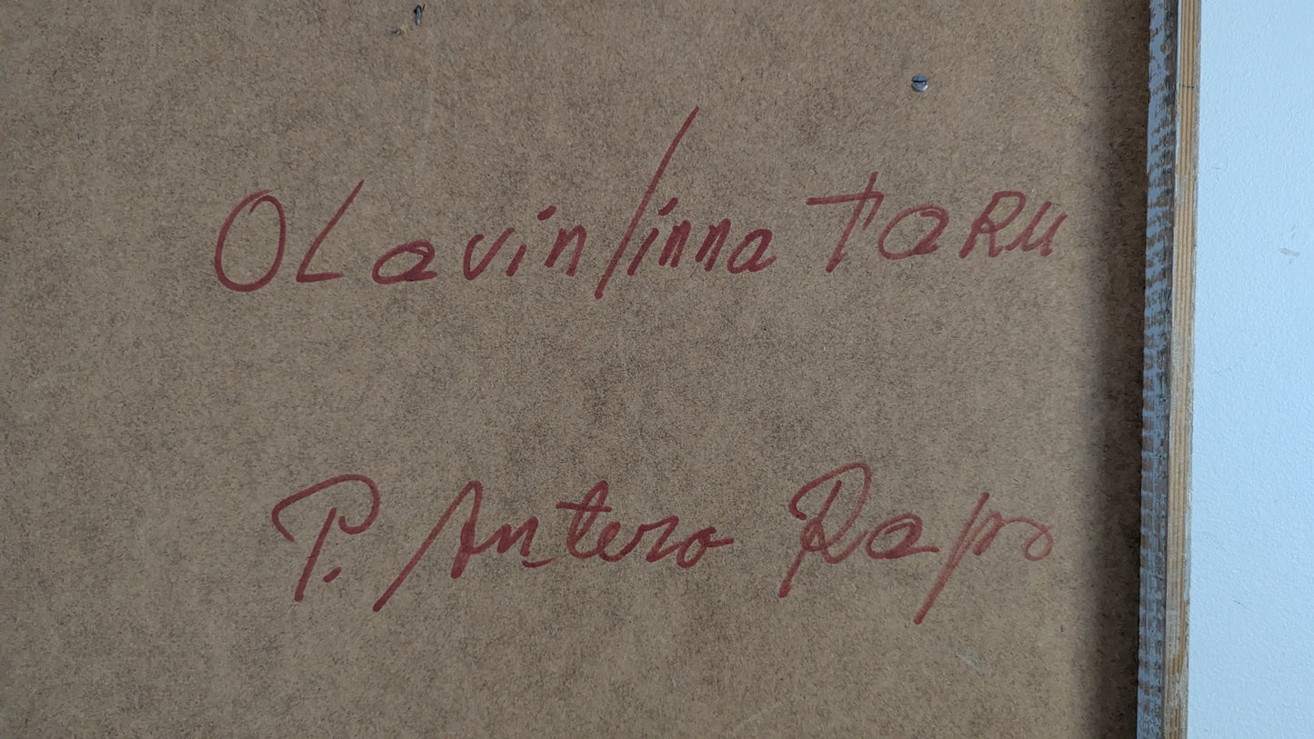 Pauli Antero Rapo - Olavinlinna Taru (Signeerattu Massatekniikkatyö 1973)