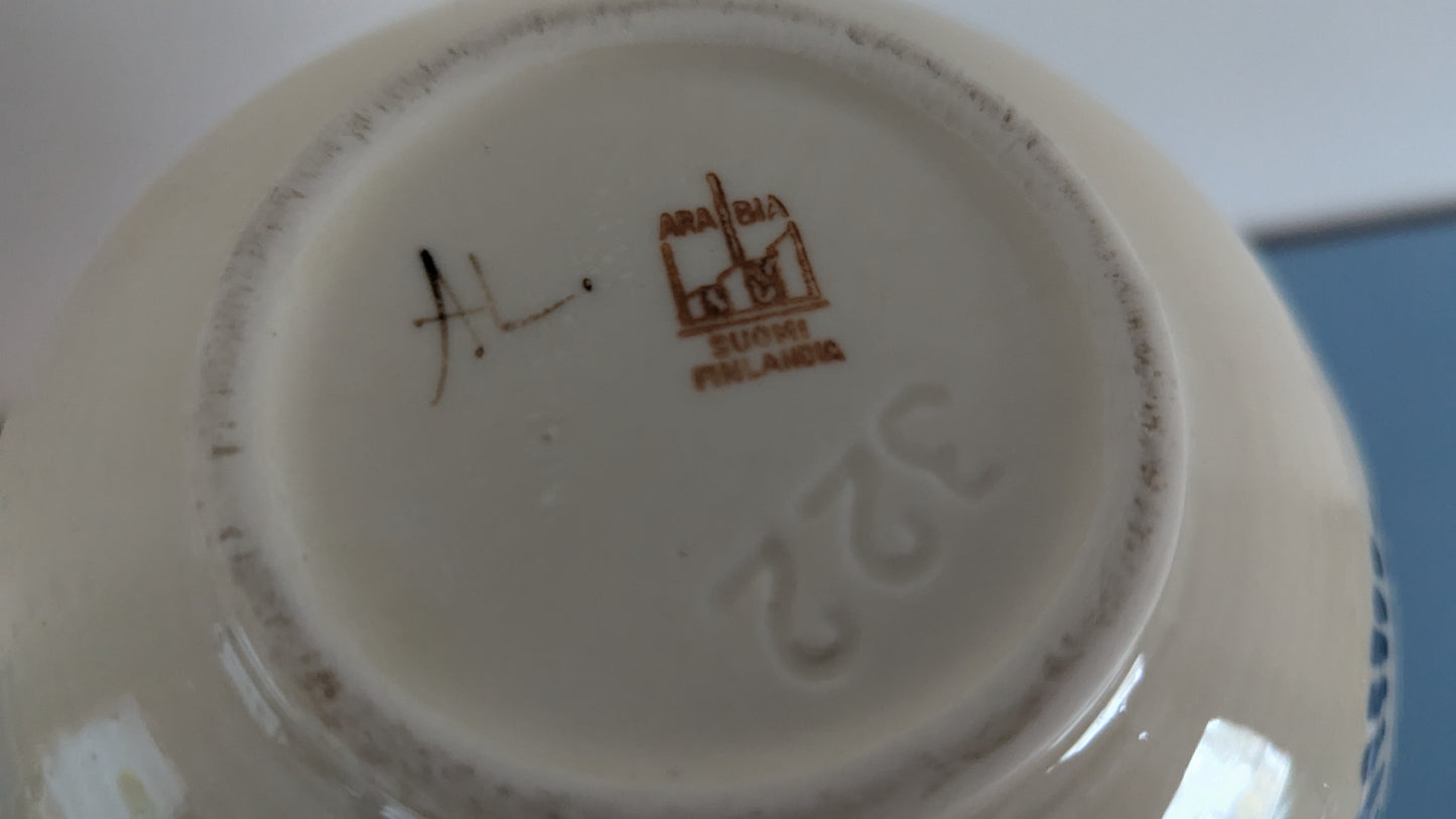 Arabia 322 Maljakko / Ruukku (1932-1949, Signeerattu)