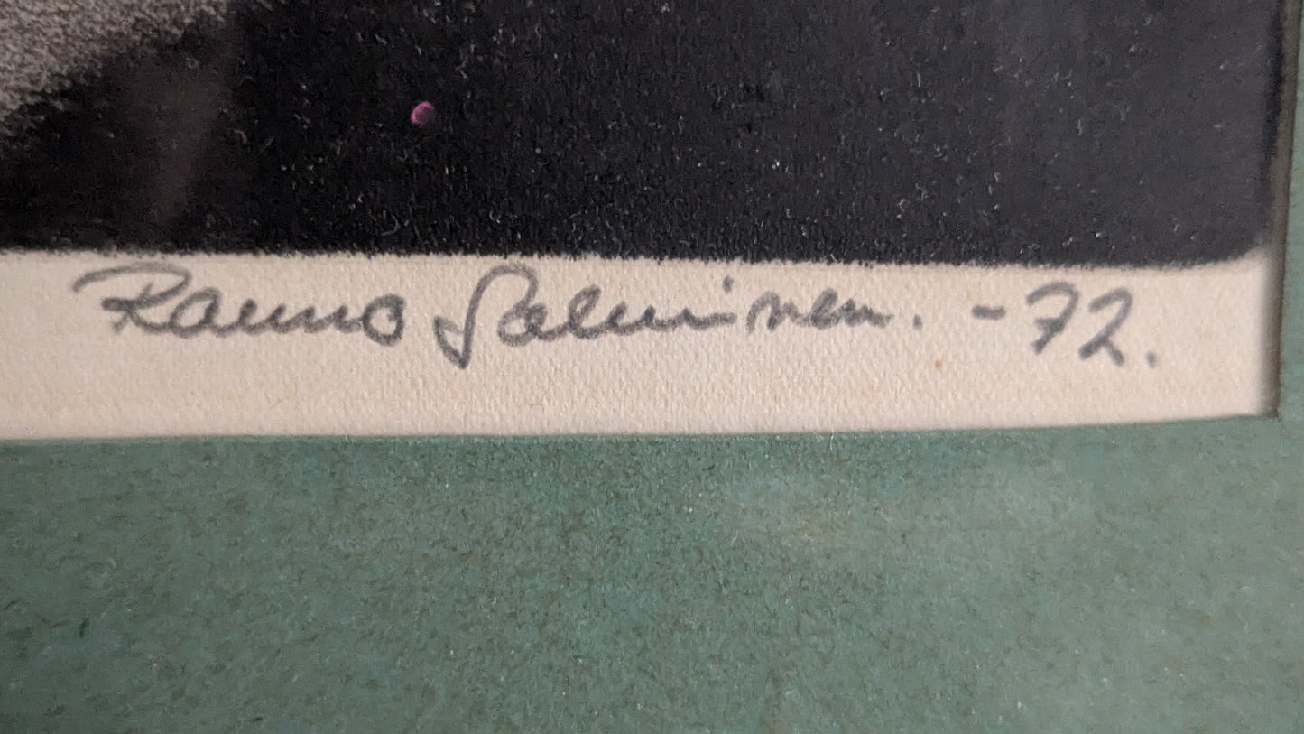 Rauno Salminen - Jäiden Tulo (Signeerattu Grafiikka 1972)