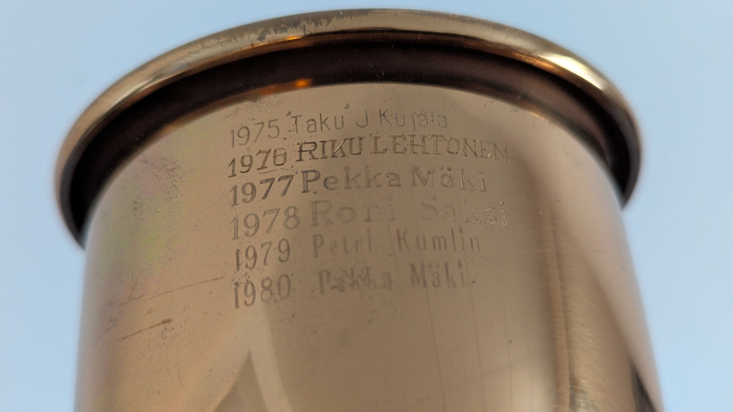 Jorma Laine - Kupari / Pronssi Malja (1970-luku, Signeerattu)