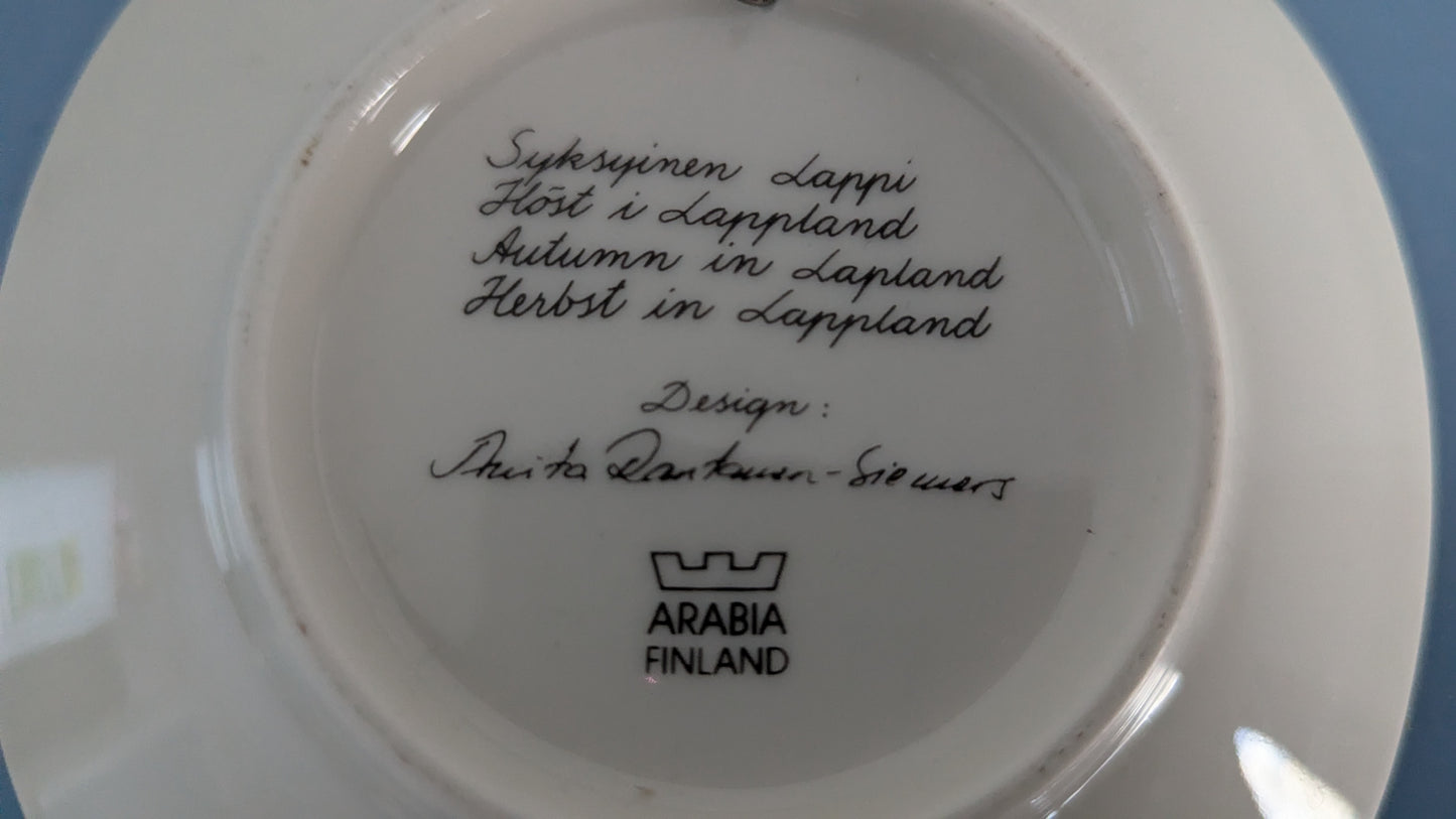 Arabia Syksyinen Lappi Seinälautanen (Anita Rantanen-Siewers)