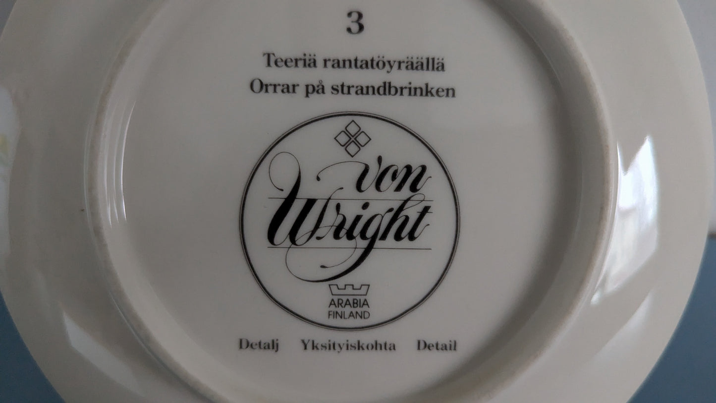 Arabia Teeriä Rantatöyräällä Seinälautanen Nro 3 (Ferdinand von Wright)