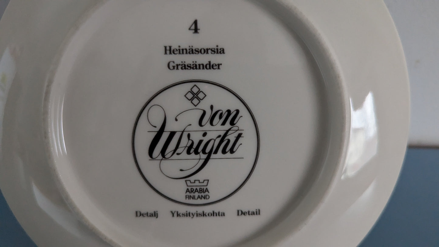 Arabia Heinäsorsia Seinälautanen Nro 4 (Ferdinand von Wright)