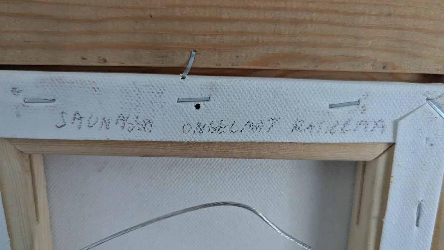 Anita Backlund - Saunassa Ongelmat Ratkeaa (Signeerattu Öljyvärimaalaus 2025)