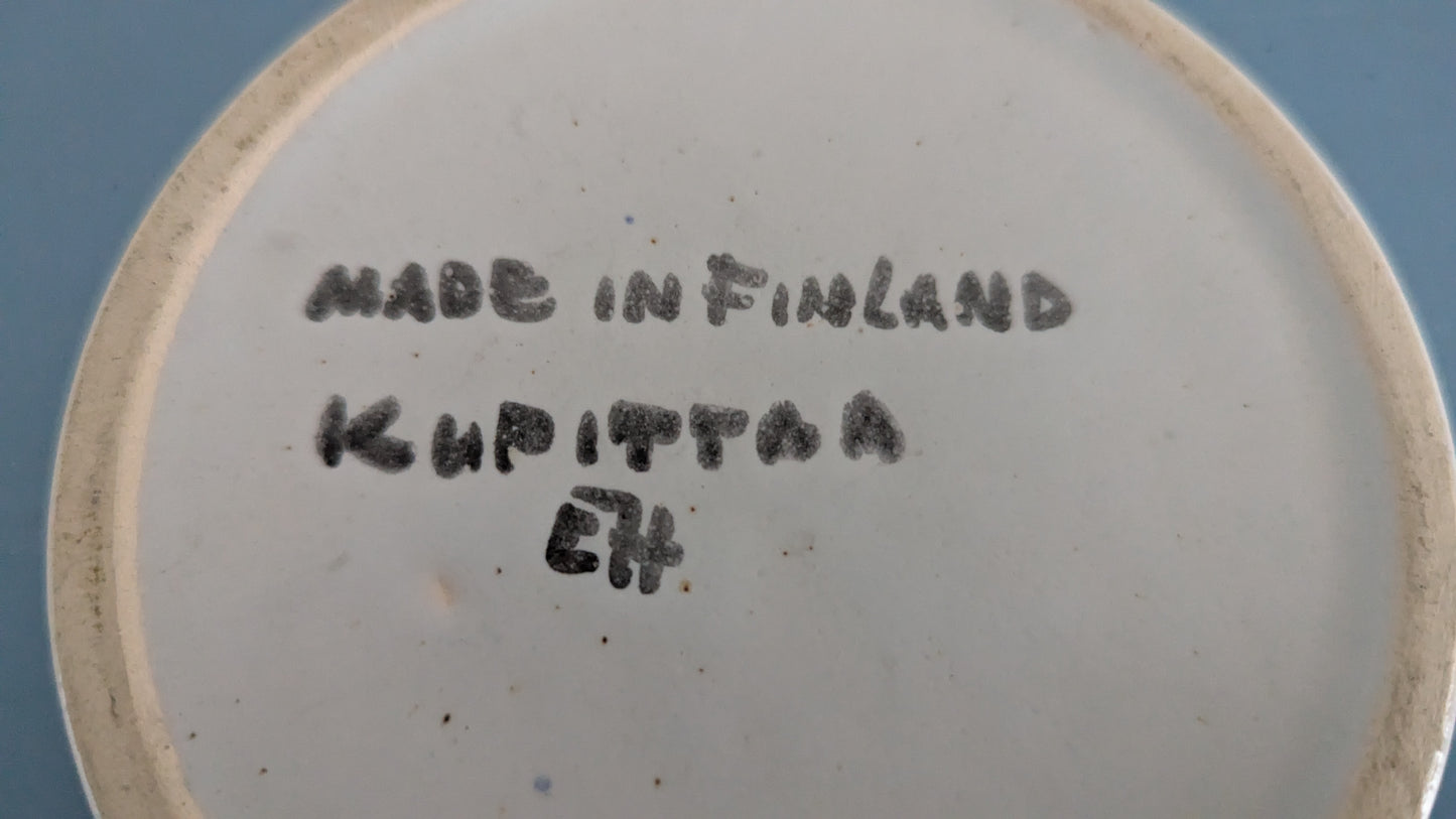 Kupittaan Savi - Pori Seinälaatta / Seinälautanen (1950-luku, Signeerattu)