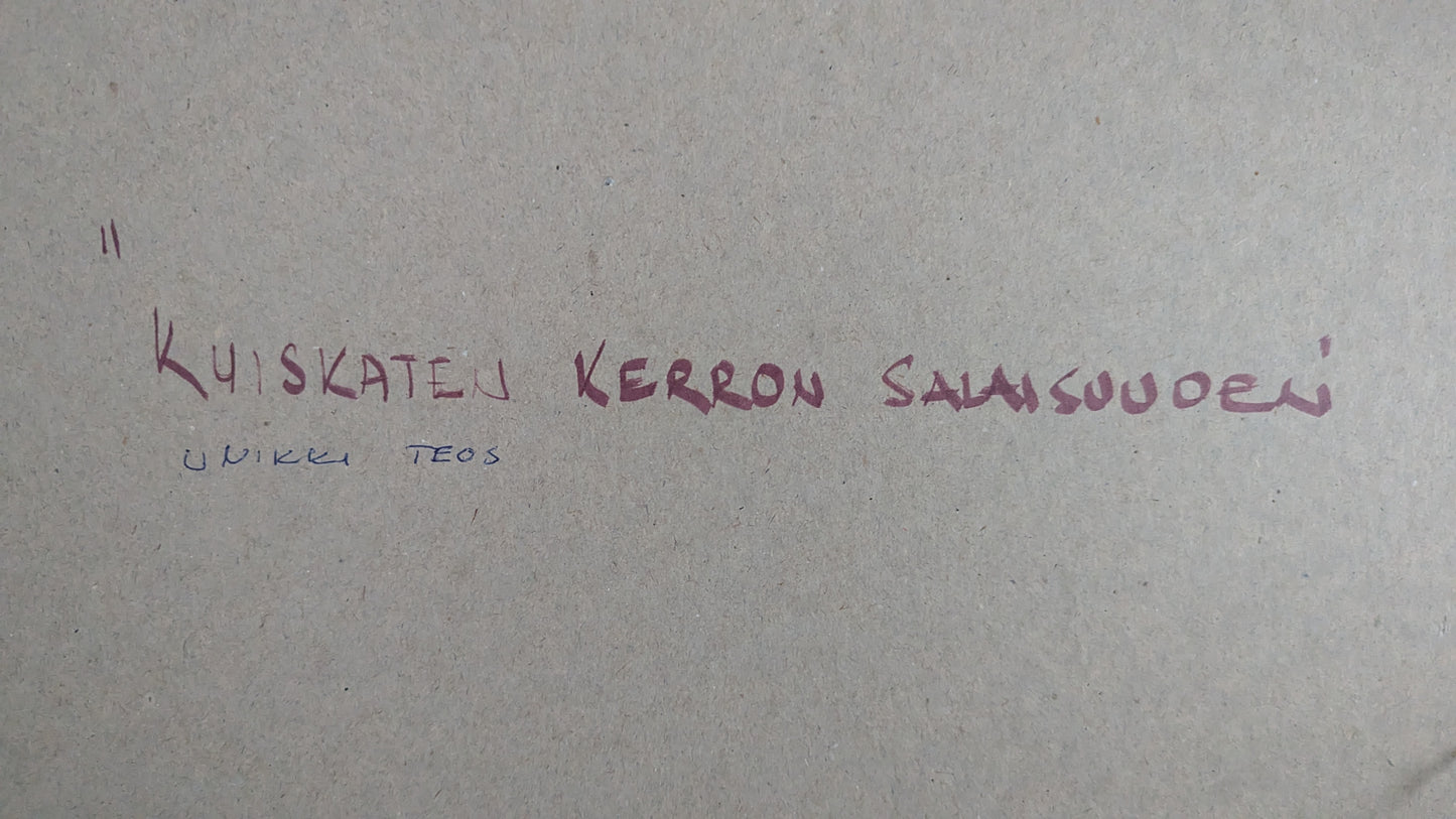 Pertti Kolehmainen Kuiskaten Kerron Salaisuuden (Signeerattu Tussityö 1980)