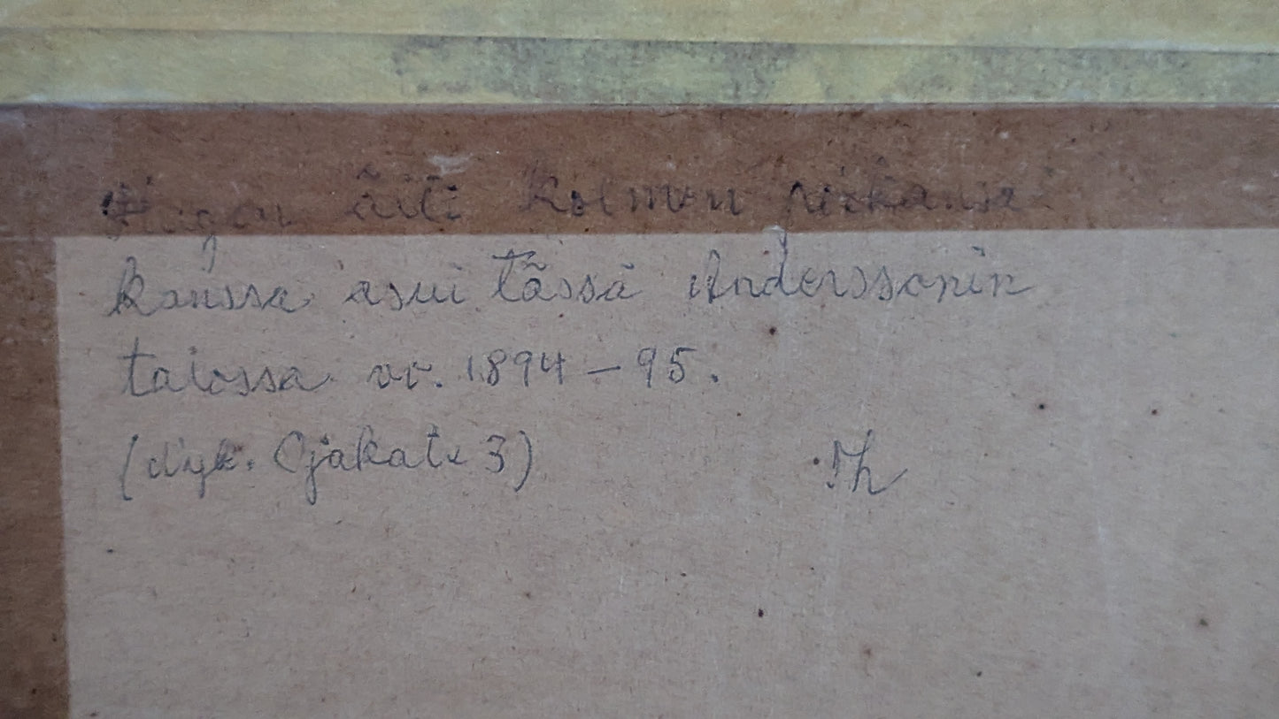 Esa Kalervo - Juhannuskylä 112 (Signeerattu Akvarellimaalaus 1920)