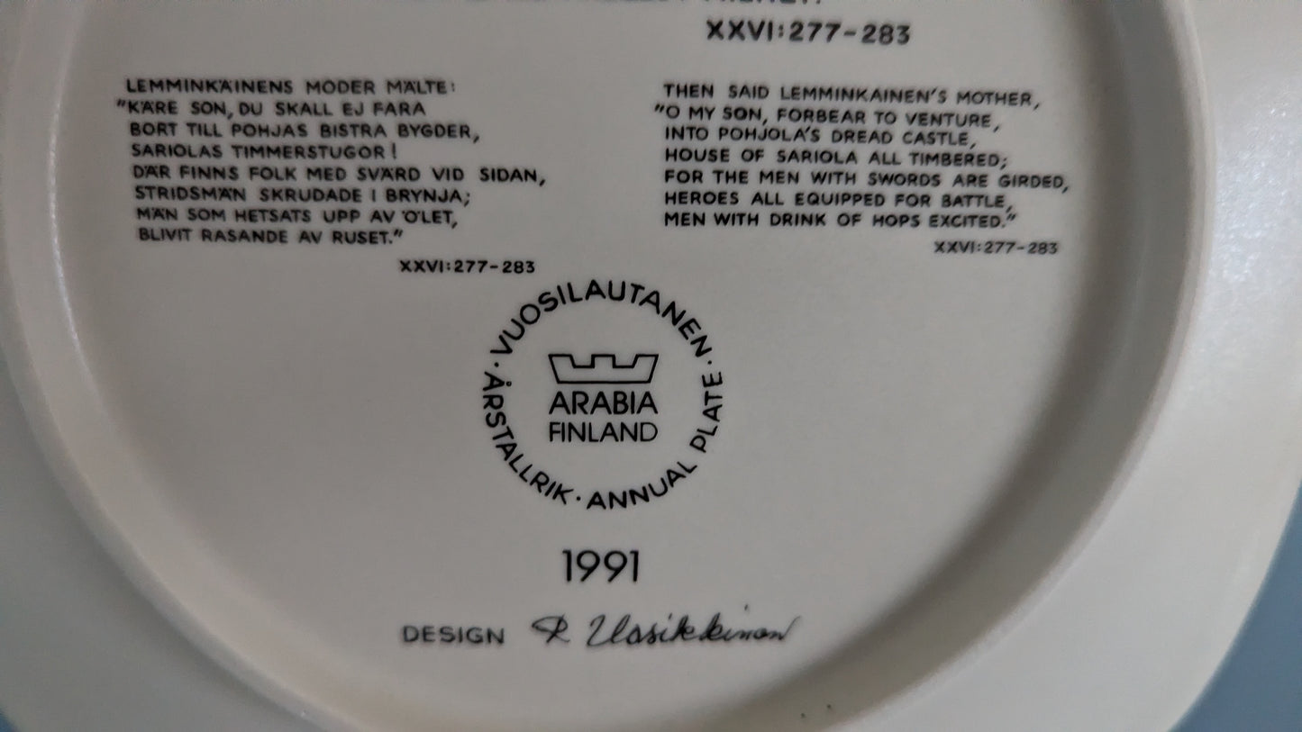 Arabia Kalevala Vuosilautanen 1991 (Raija Uosikkinen)