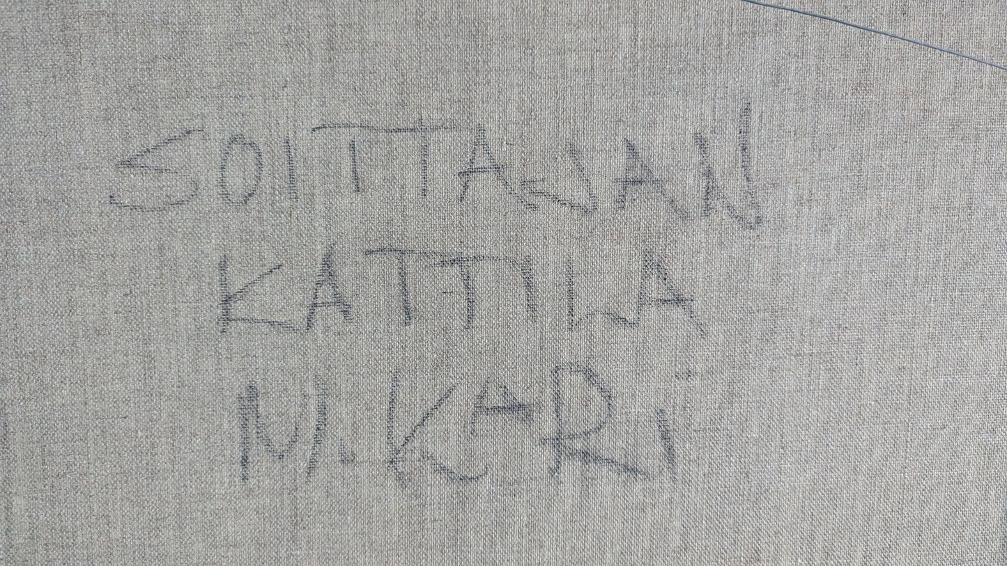 Mika Kari - Soittajan Kattila (Signeerattu Öljyvärimaalaus)