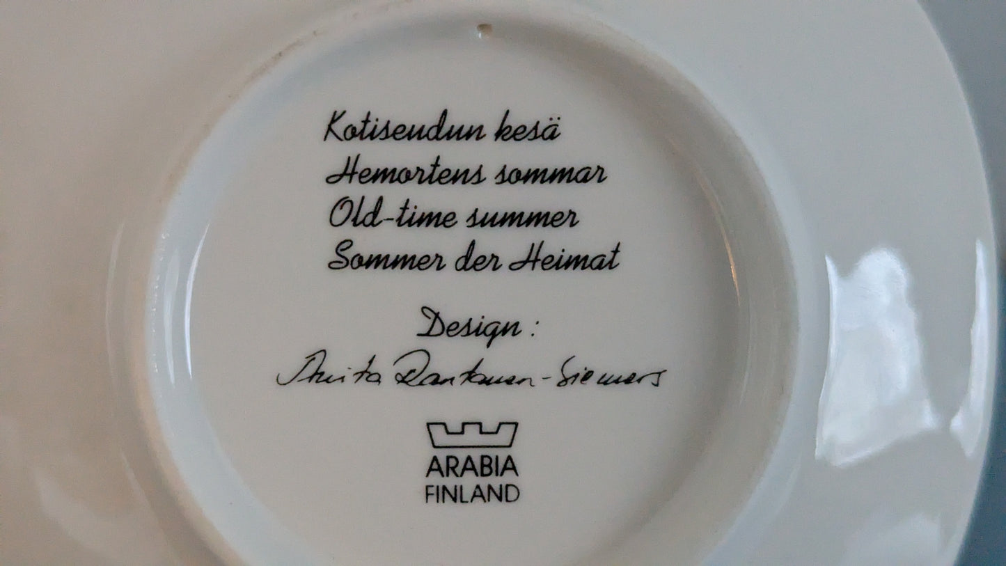 Arabia Kotiseudun Kesä Seinälautanen (Anita Rantanen-Siewers)