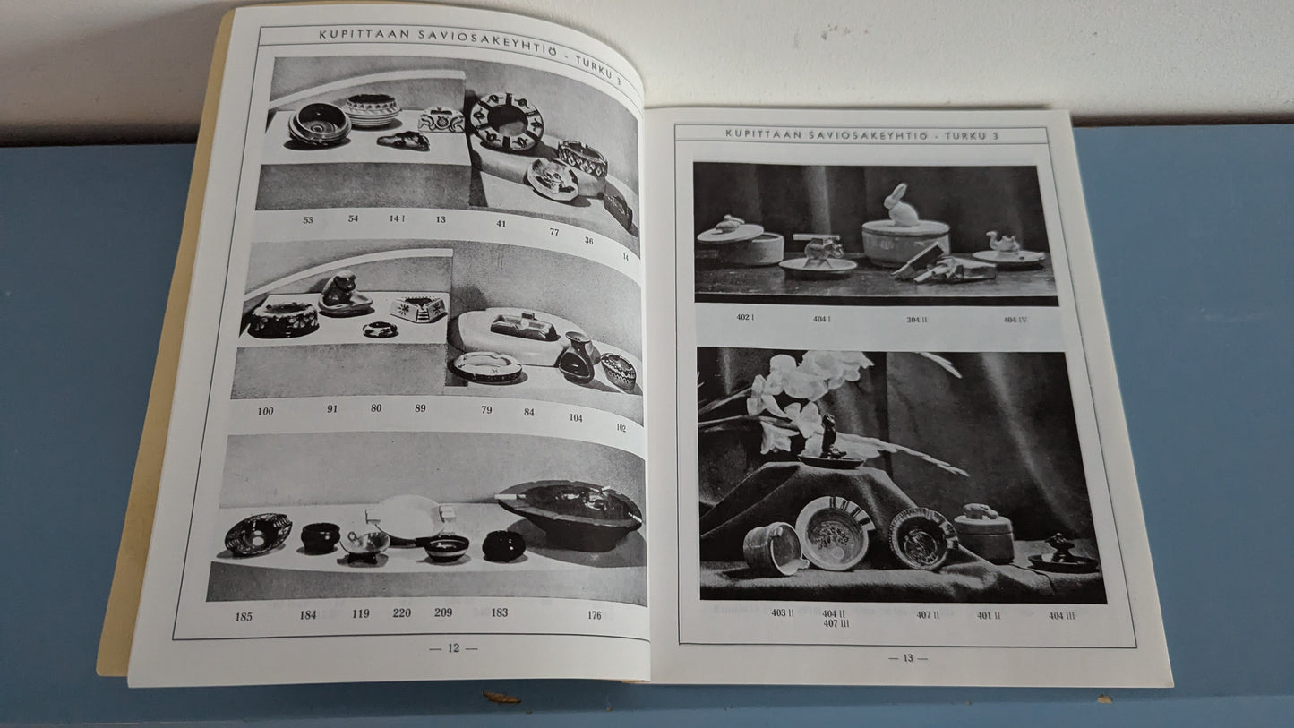 Kupittaan Savi Kuvasto Keramiikkavalmisteista 1941 Näköispainos