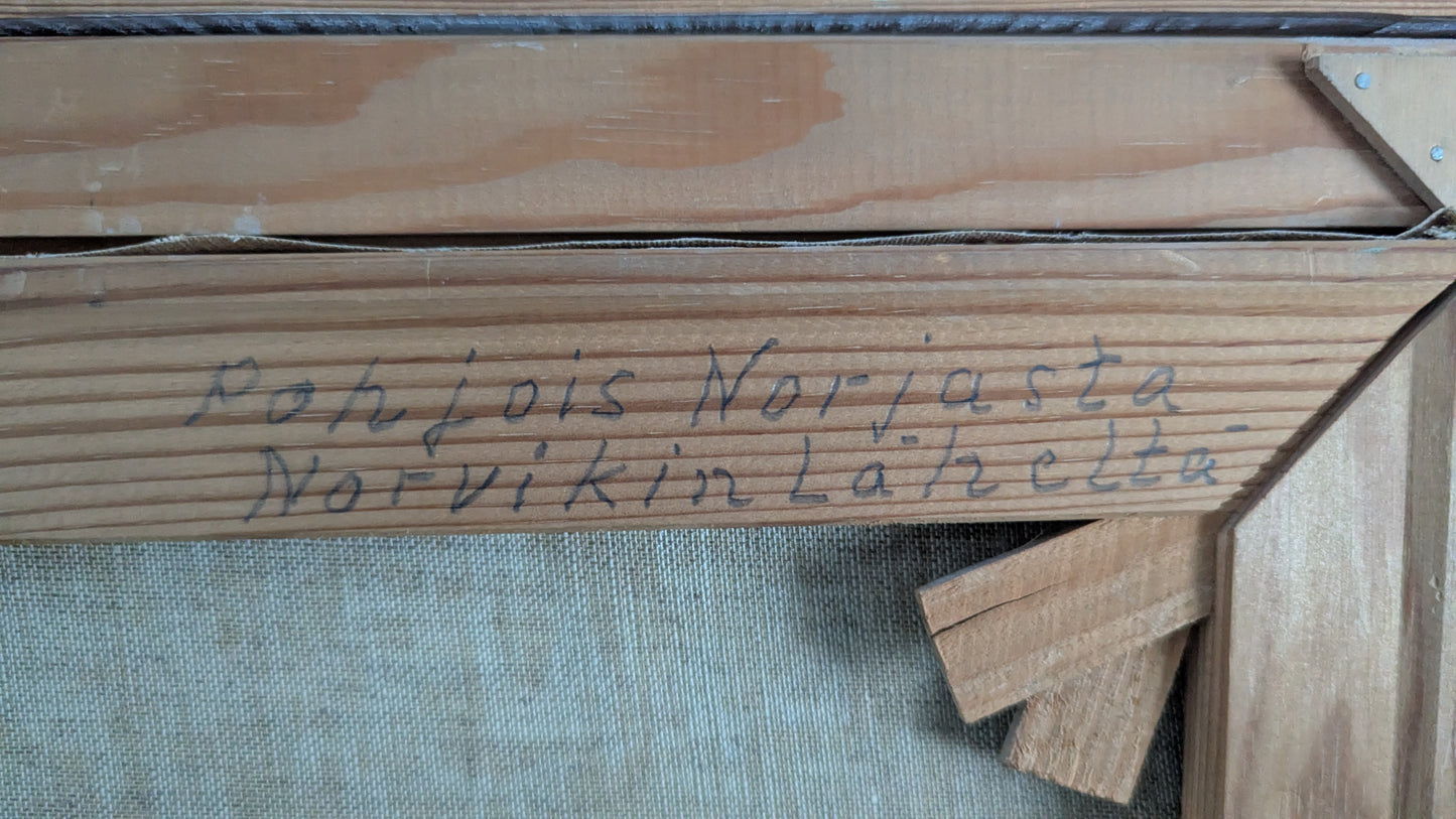 Orvo Raatikainen - Maisema Norjasta (Signeerattu Öljyvärimaalaus 1956)