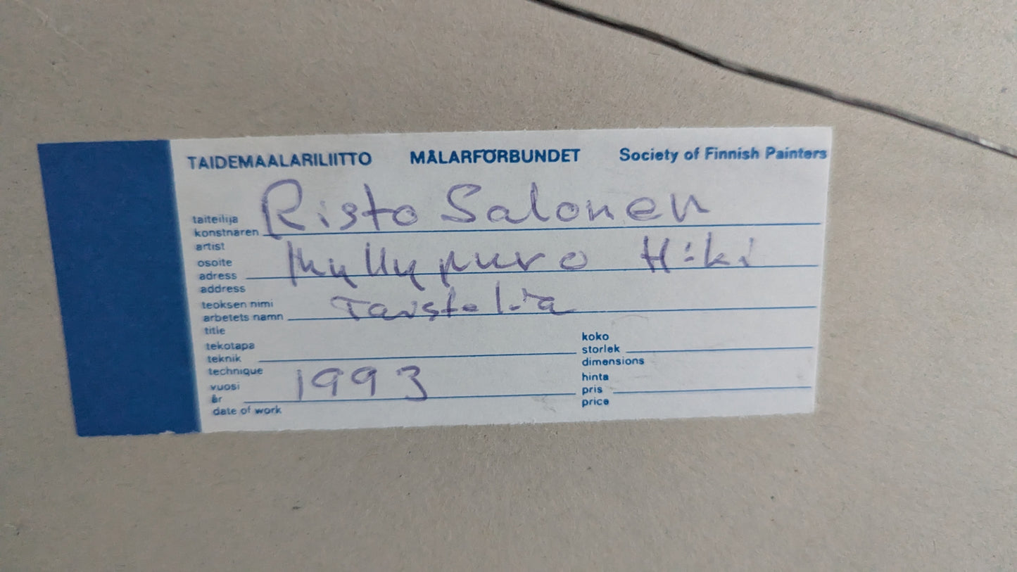Risto Salonen - Taistelija (Signeerattu Maalaus / Kollaasi 1993)