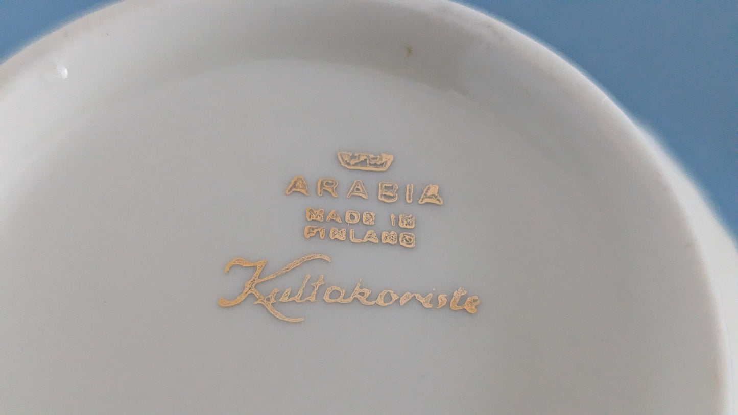 Arabia Kultakoriste Sokerikko ja Kermakko (1948-1974 ja 1984-1992, Olga Osol)