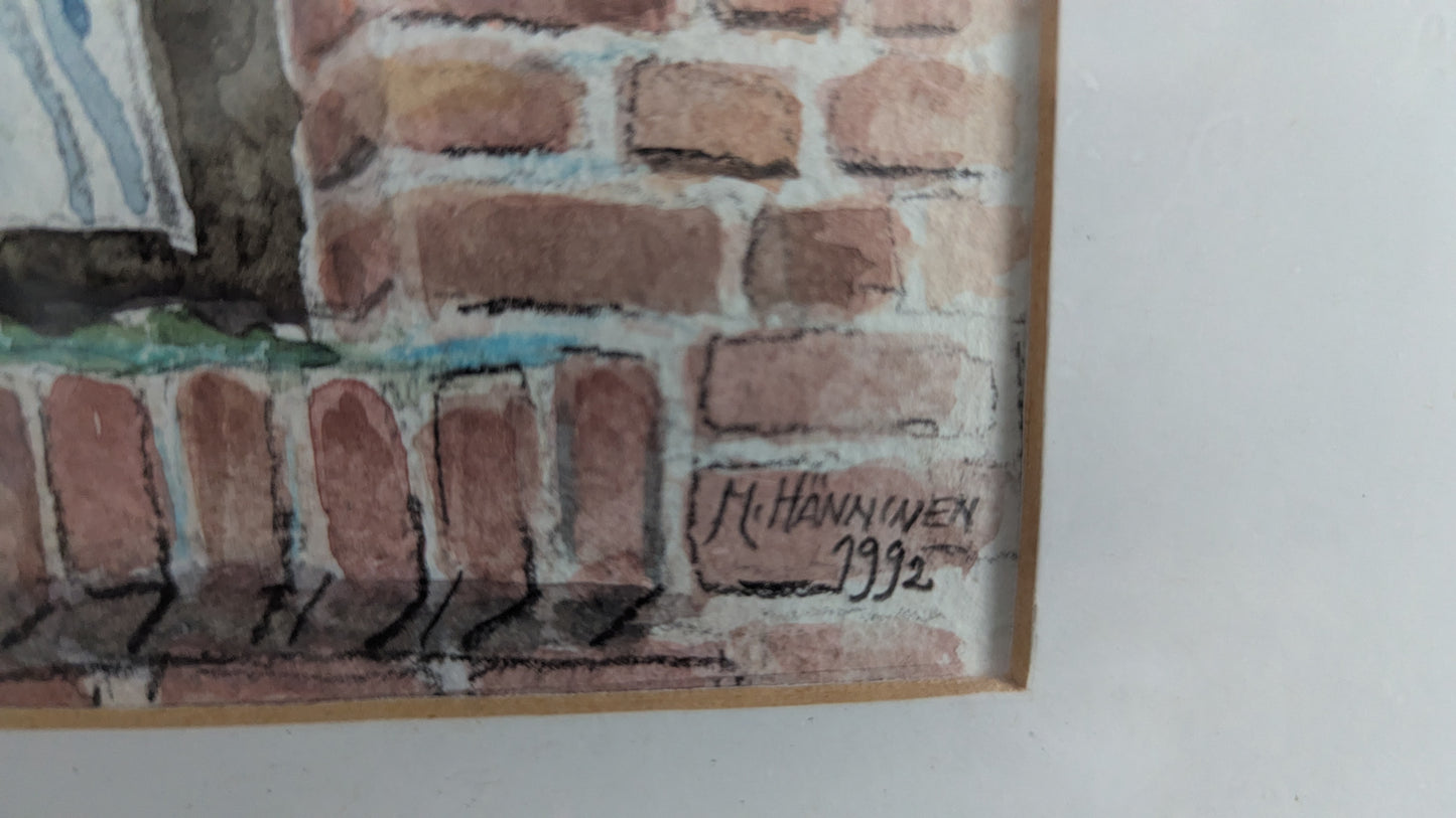 M. Hänninen - Signeerattu Akvarellimaalaus (1992)