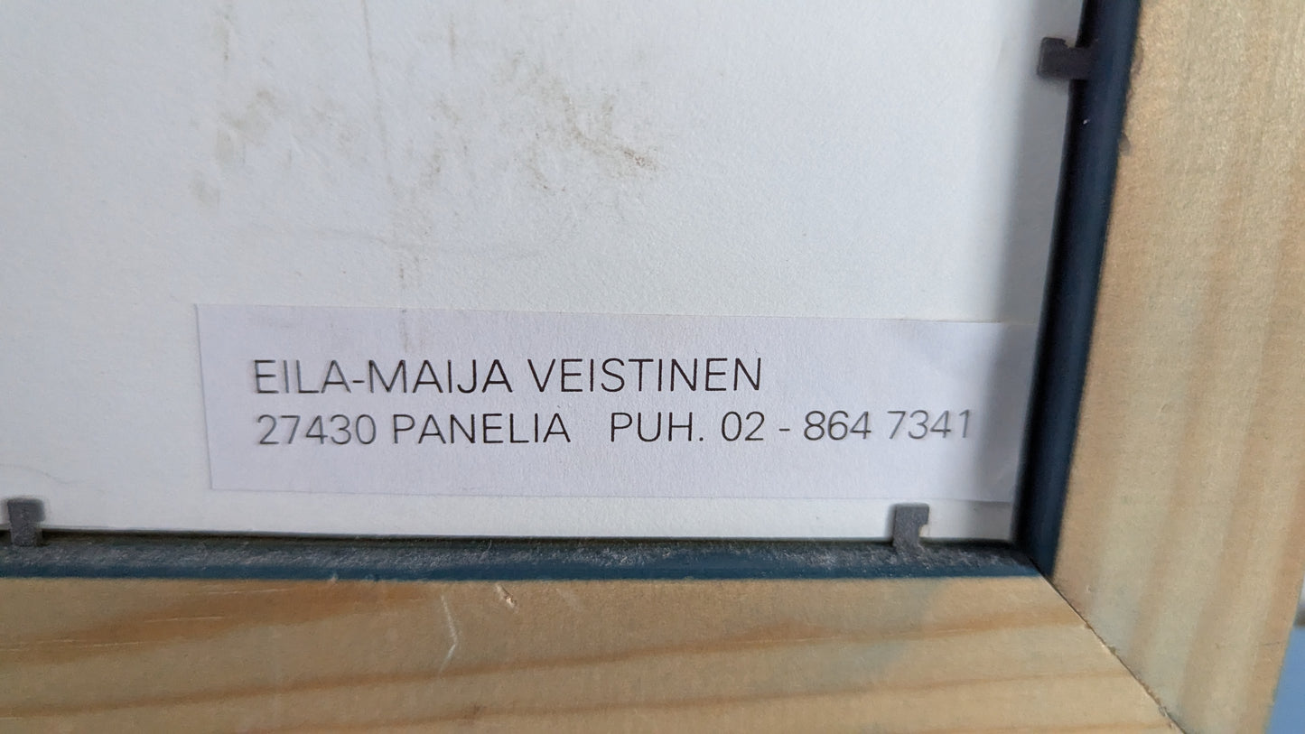 Eila-Maija Veistinen - Omena (Signeerattu Akvarellimaalaus 1999)