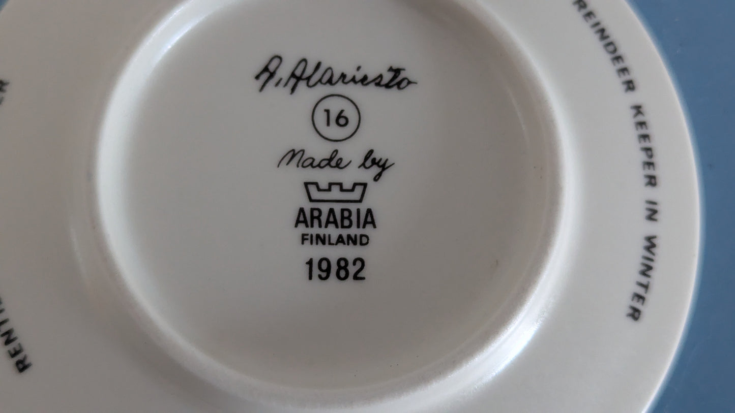 Arabia Poromies Talvella Seinälautanen (1982, Andreas Alariesto)