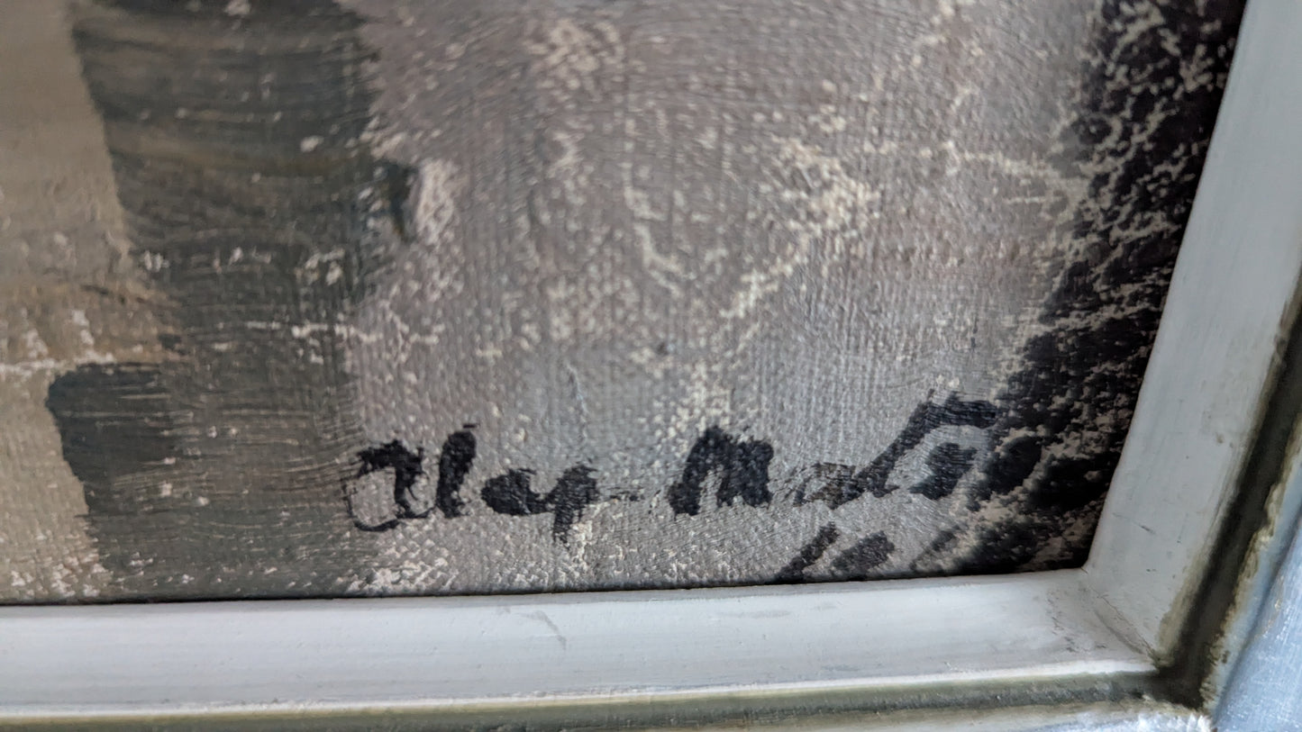 Alex Matson - Kaksipuoleinen Signeerattu Öljyvärimaalaus (1913-1914)