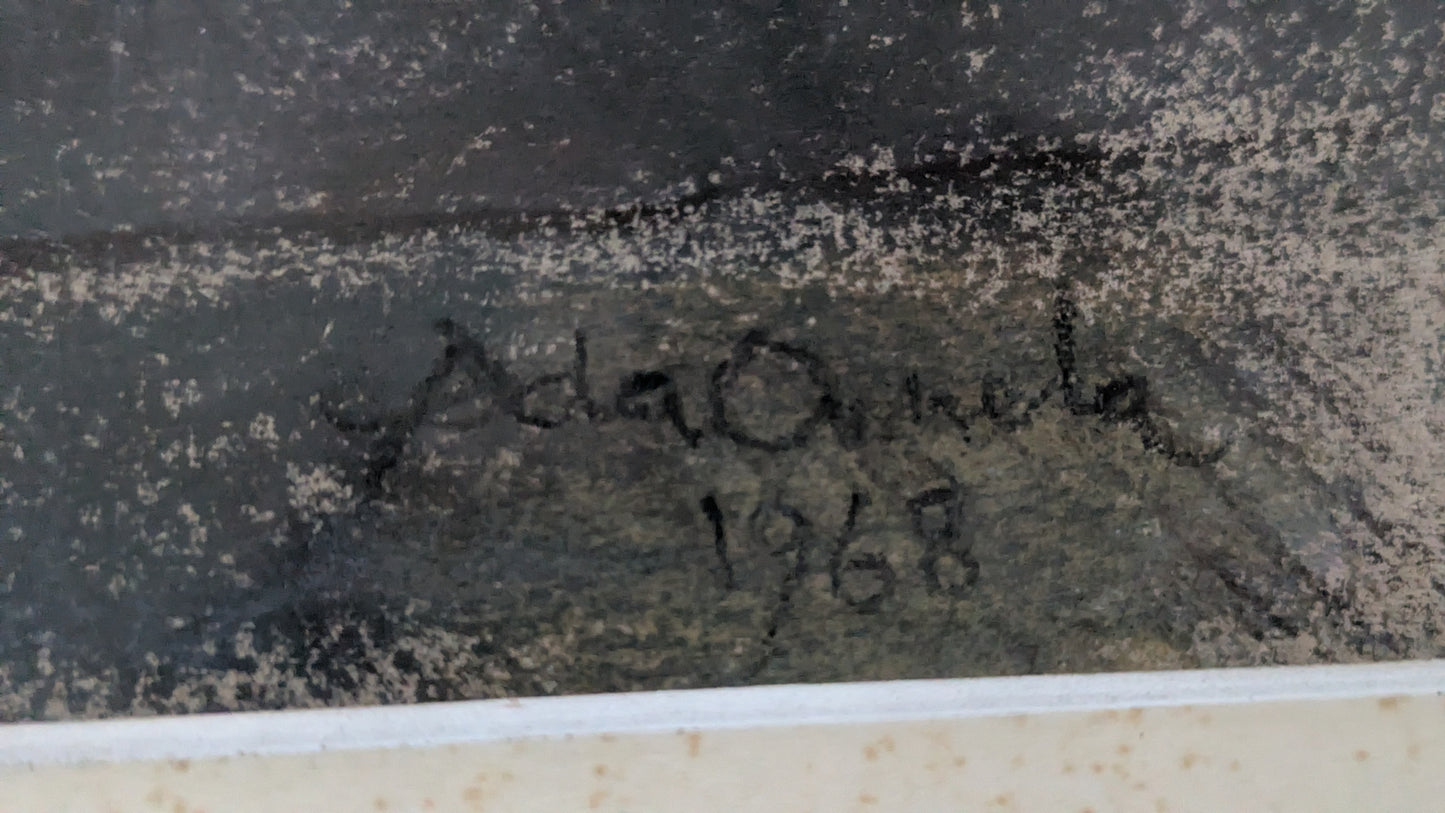 Ada Onnela - Signeerattu Pastellimaalaus (1968)