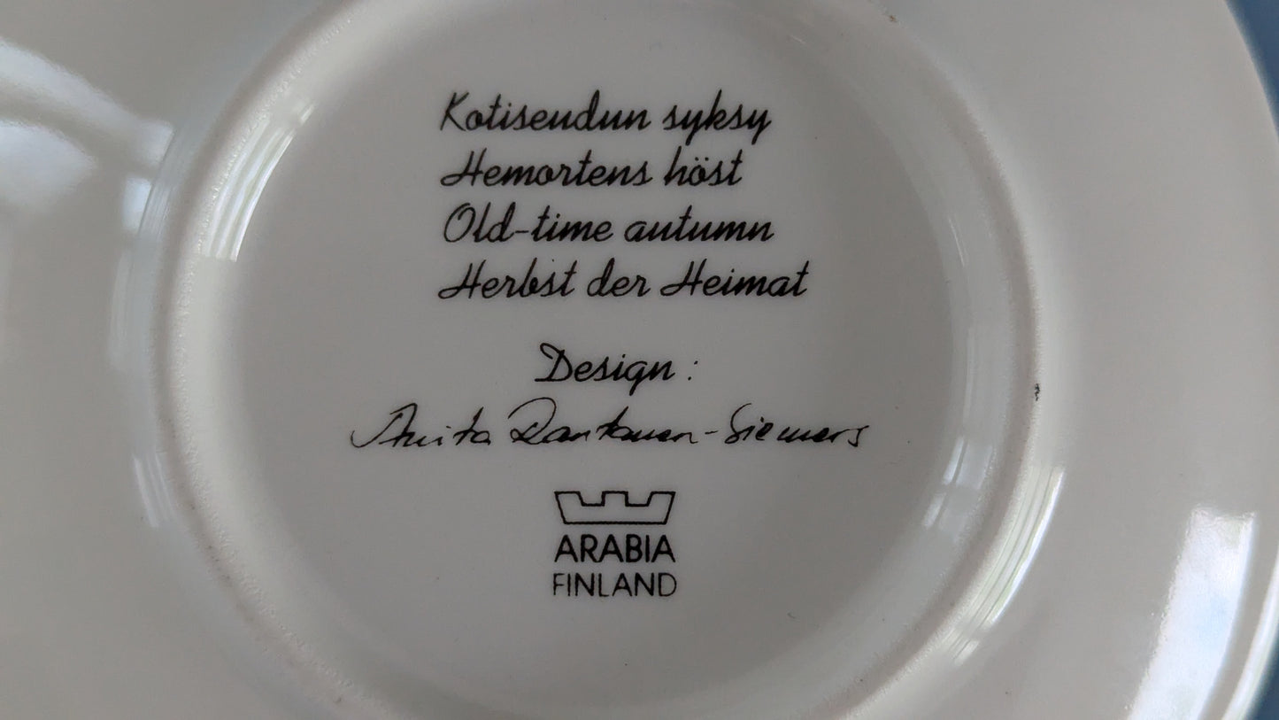 Arabia Kotiseudun Syksy Seinälautanen (Anita Rantanen-Siewers)