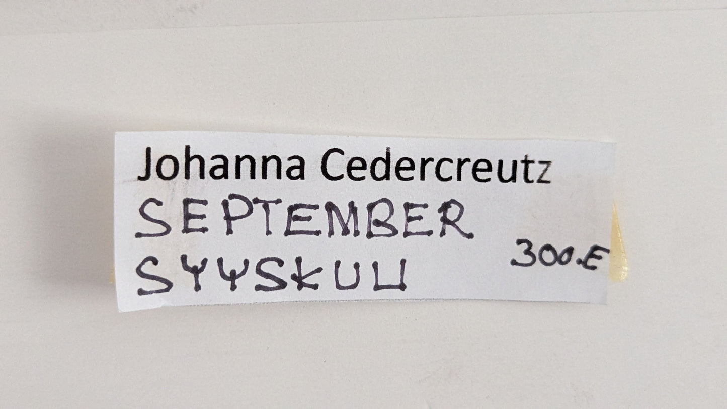 Johanna Cedercreutz - Syyskuu (Signeerattu Akvarellimaalaus)