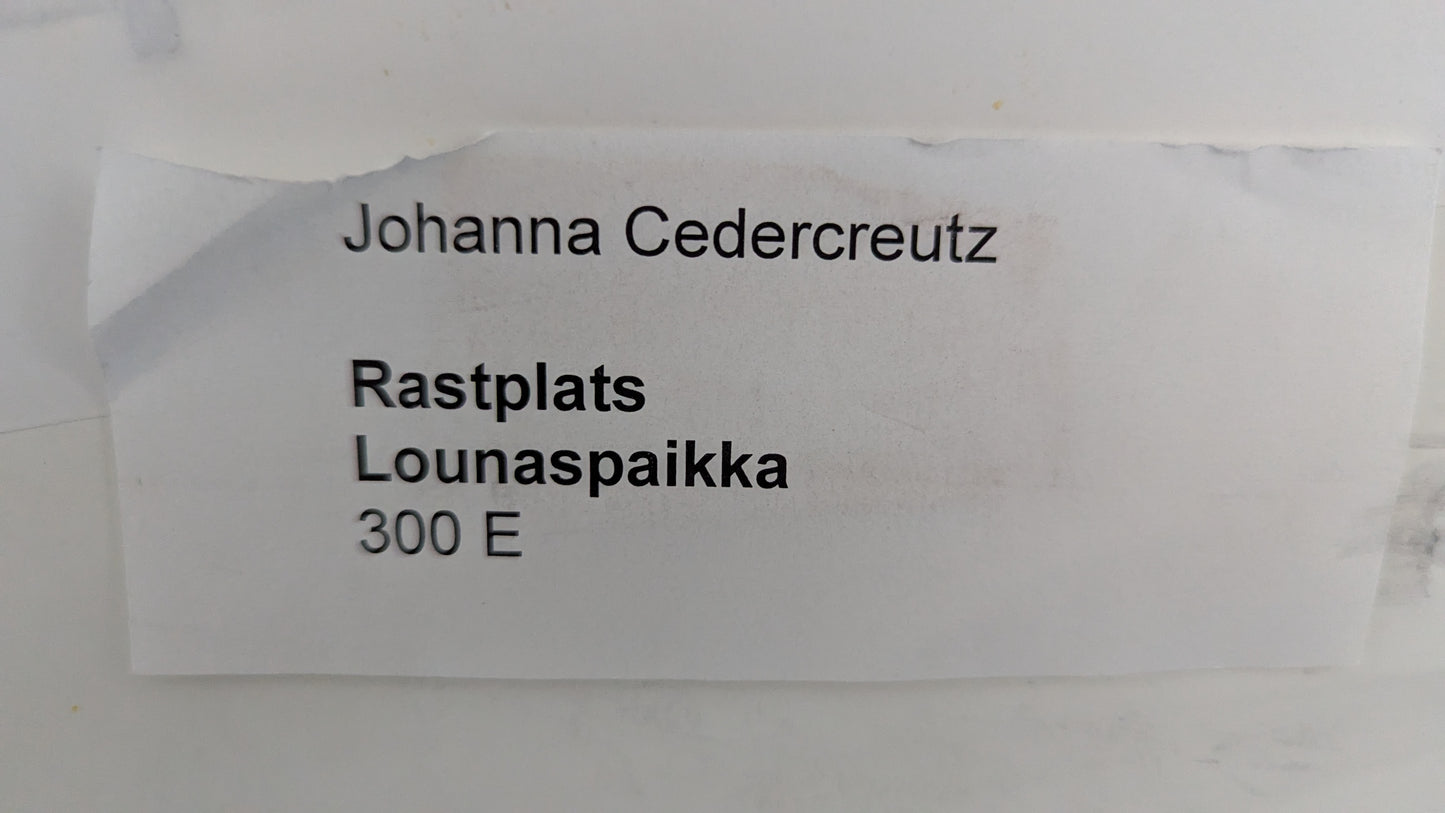 Johanna Cedercreutz - Lounaspaikka (Signeerattu Akvarellimaalaus 2006)