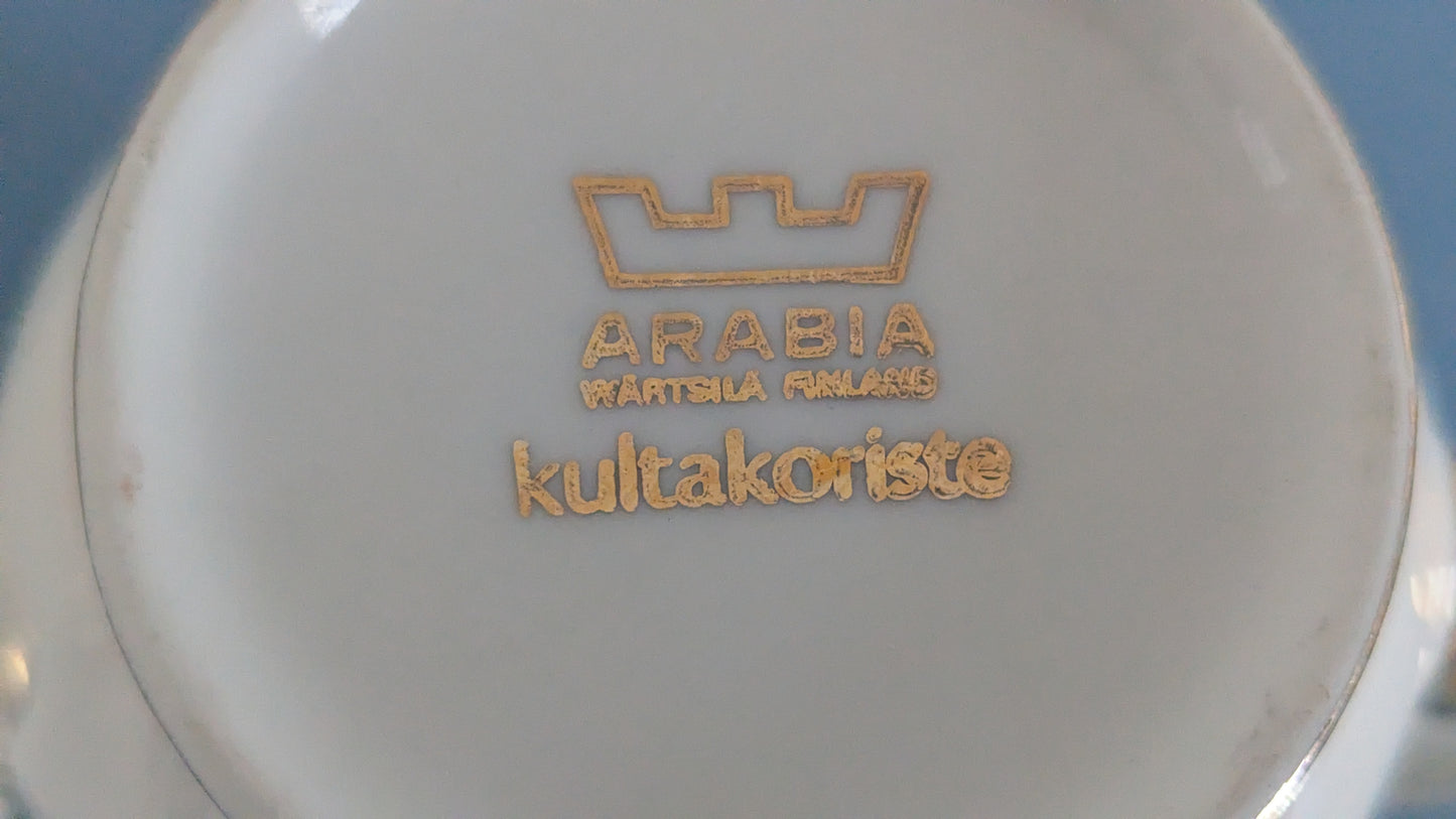 Arabia Kultakoriste Sokerikko ja Kermakko (1948-1974 ja 1984-1992, Olga Osol)