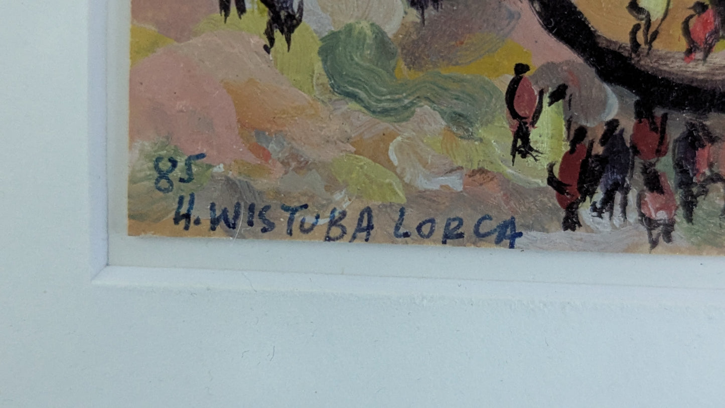 Hector Wistuba Lorca - Signeerattu Öljyvärimaalaus (1985)