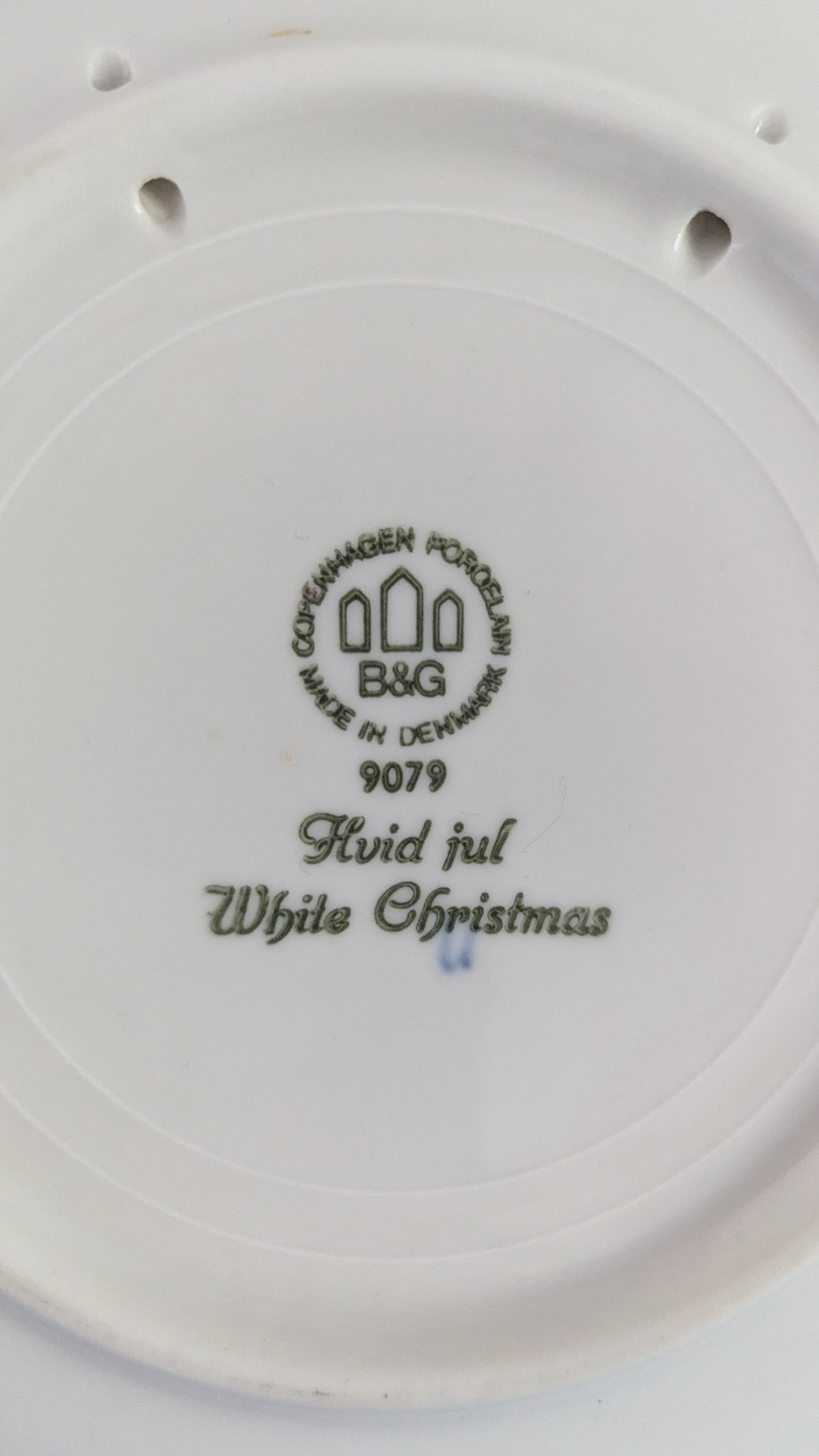 B&G - White Christmas Joululautanen / Seinälautanen (1979)