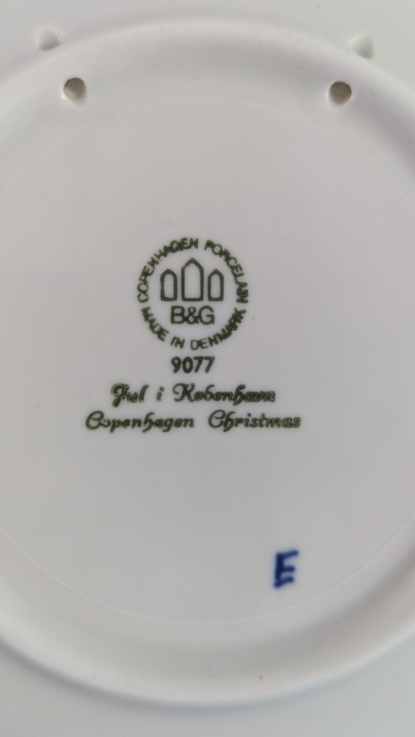 B&G - Copenhagen Christmas Joululautanen / Seinälautanen (1977)