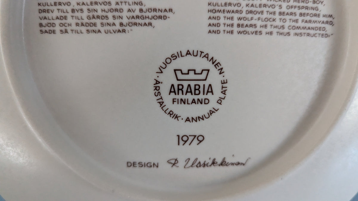 Arabia Kalevala Vuosilautanen 1979 (Raija Uosikkinen)
