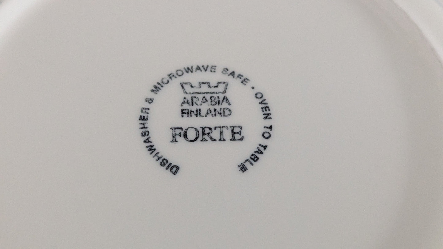 Arabia Forte Punaraita Keittolautanen (10kpl, 1985-1991, Jussi Ahola)