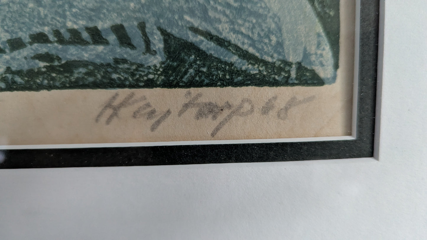 Hans Kajtorp - Vinternatt / Talviyö (Signeerattu Litografia 1968)