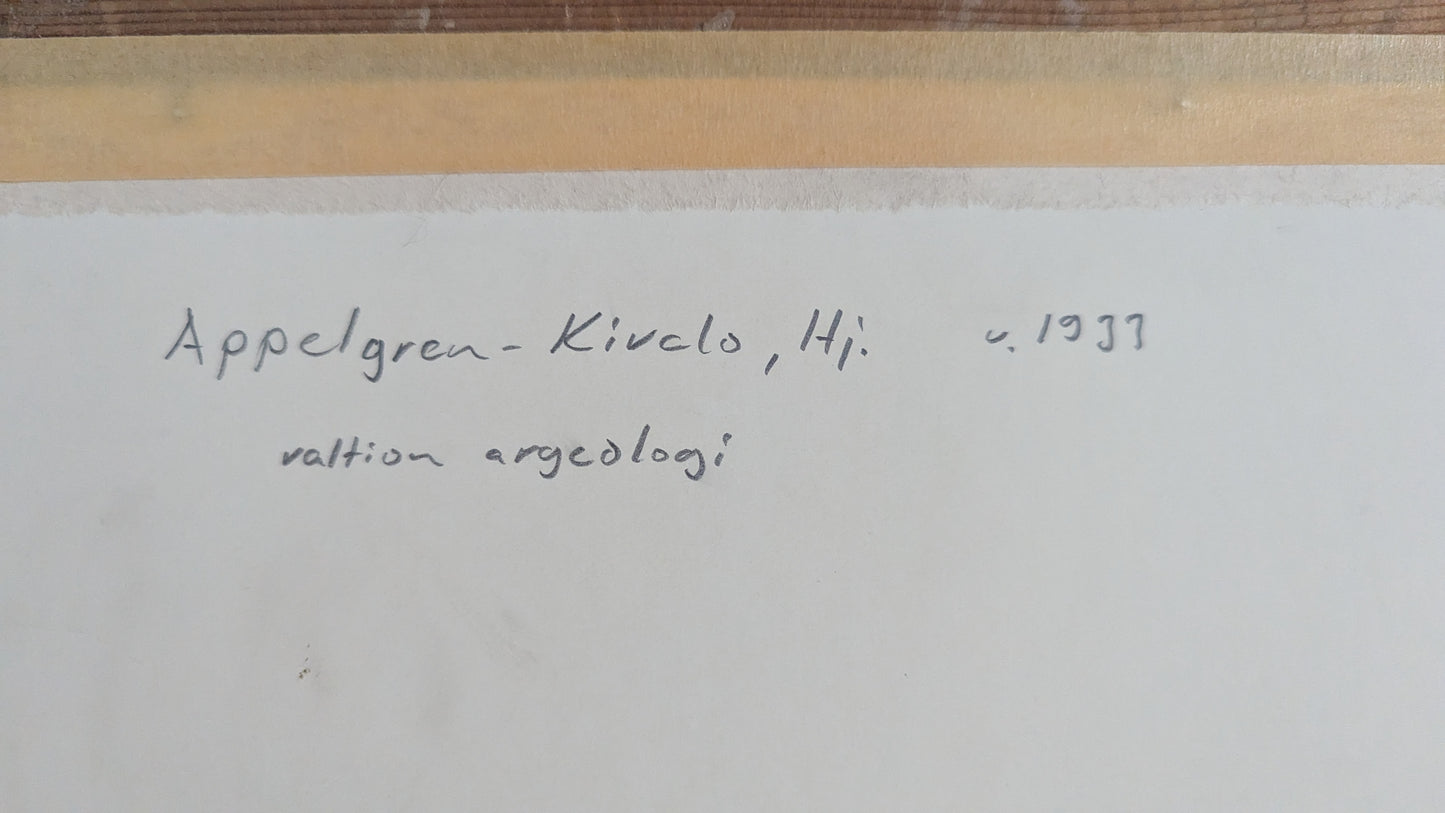 Tauno Miesmaa - Valtionarkeologi Hjalmar Appelgren-Kivalo (Sign. Sekatekniikka)