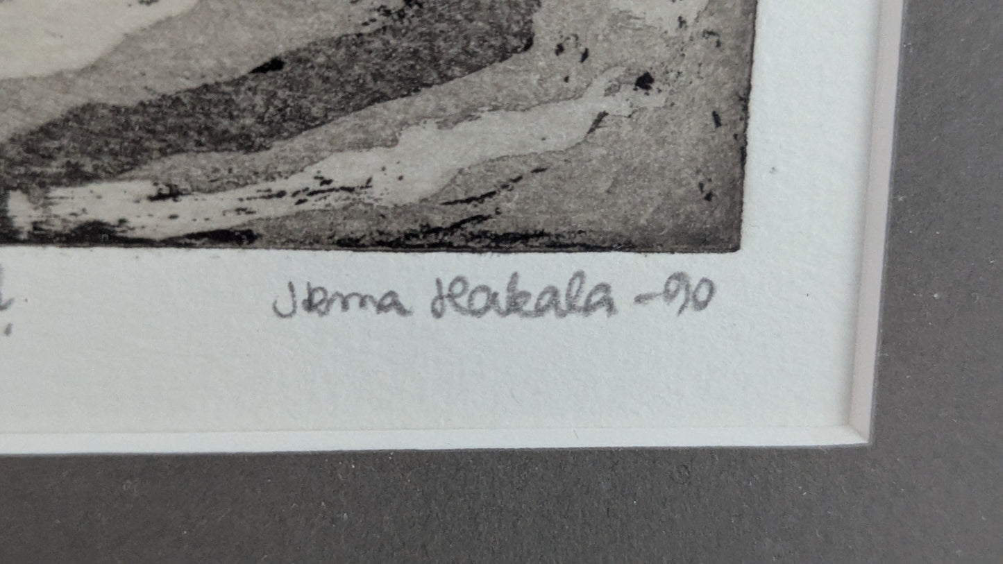 Jorma Hakala - Oliskohan Vastusta? (Signeerattu Grafiikka 1990)