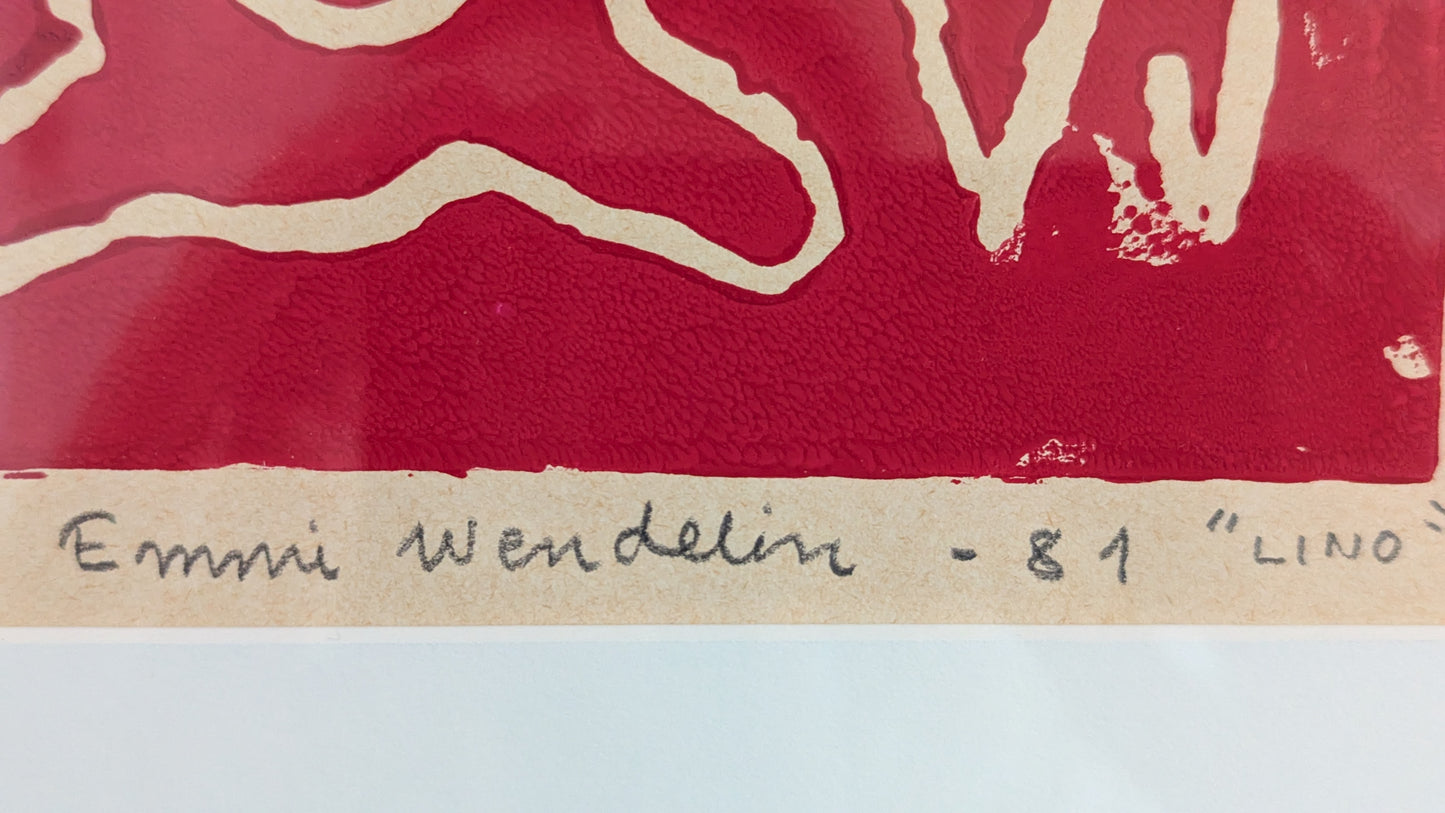 Emmi Wendelin - Signeerattu Linografia (1981)