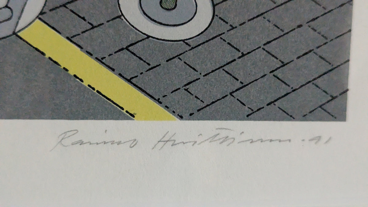 Raimo Huittinen - Tie Onneen (Signeerattu Grafiikka 1991)