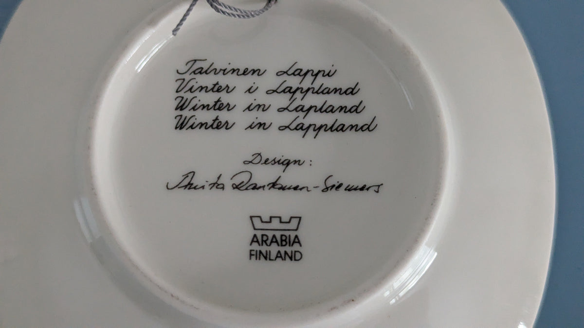 Arabia Talvinen Lappi Seinälautanen (Anita Rantanen-Siewers)
