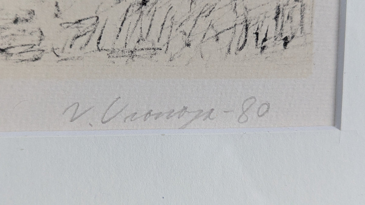 Veikko Vionoja - Lakanpoimijoita (Signeerattu Litografia 1980)