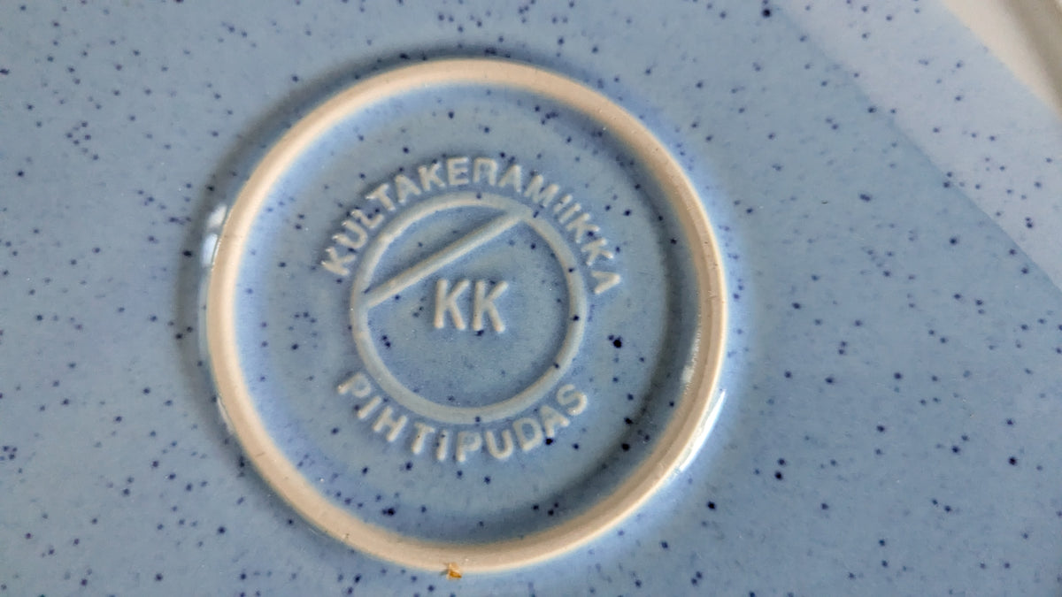 Kultakeramiikka - Sinivalkoinen Ruokalautanen (7kpl)