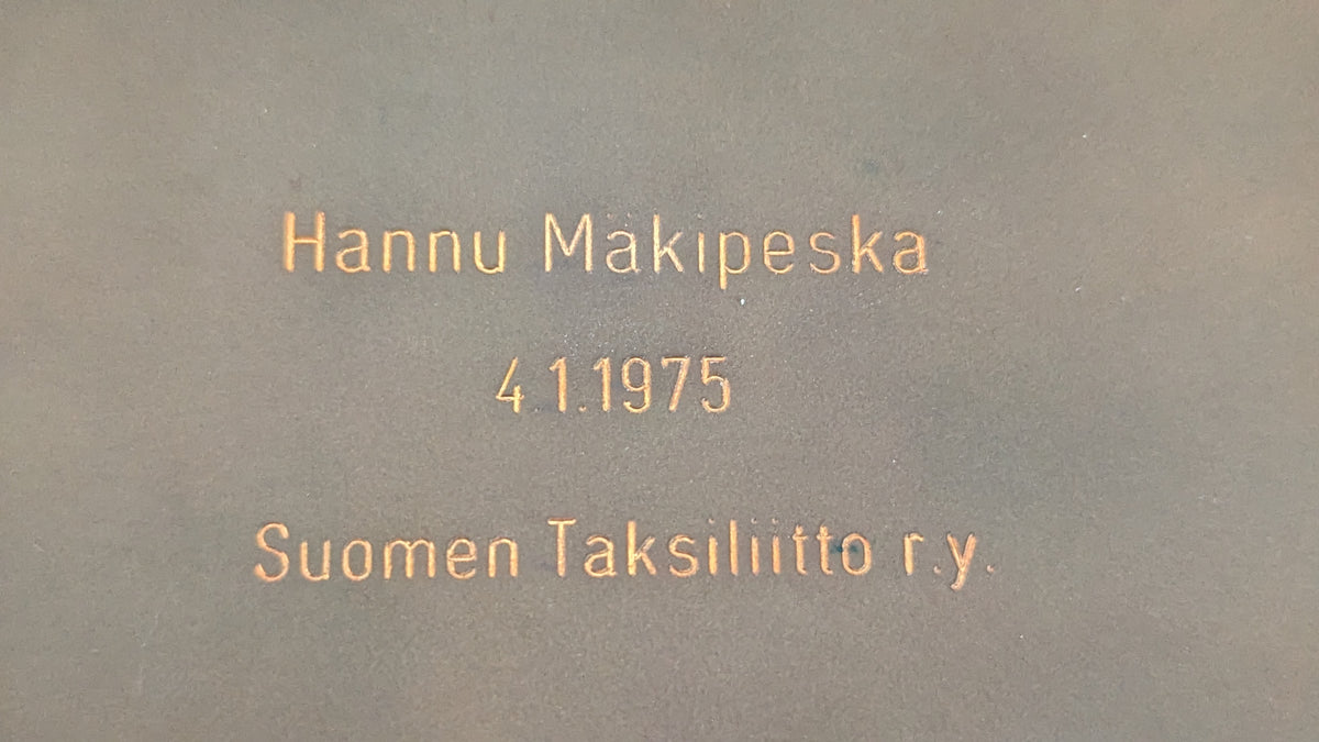 Martti Peitso - Suomen Taksiliitto Pöytämitali Nro 32 (1955)