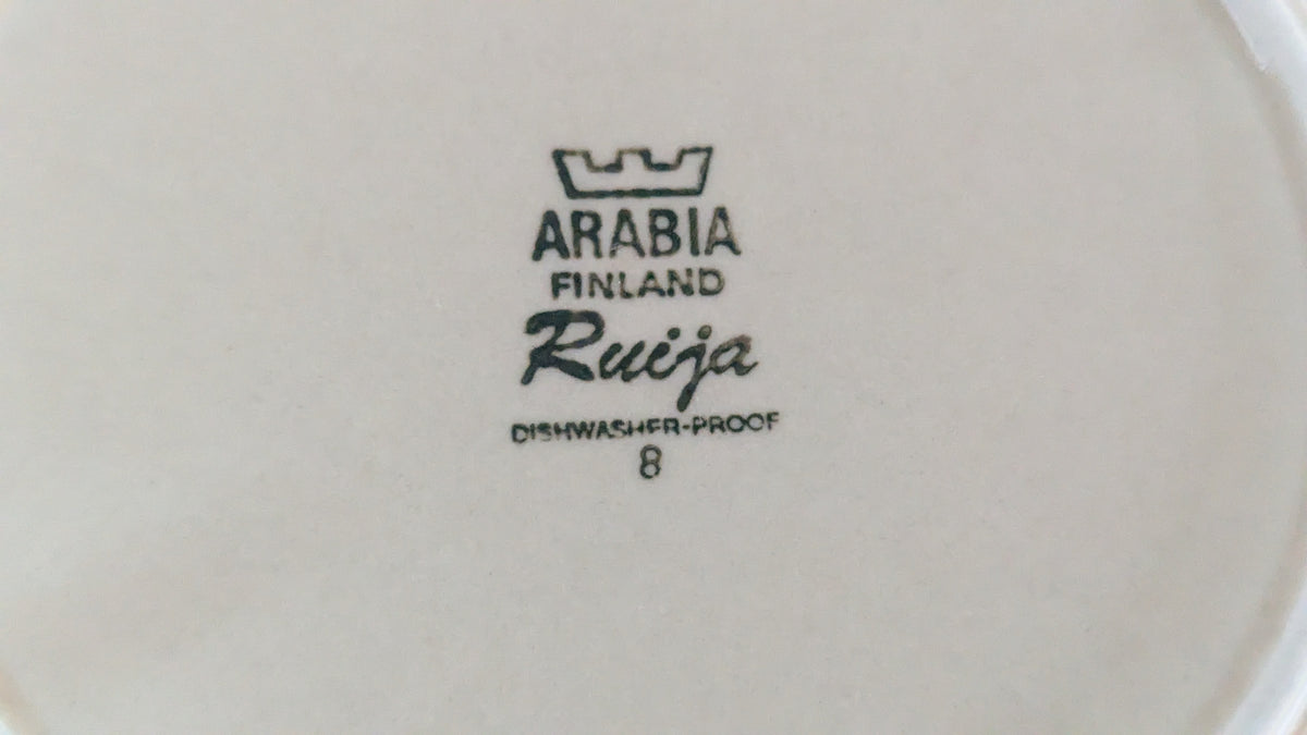 Arabia Ruija Salaattilautanen / Leipälautanen (1975-1981, Raija Uosikkinen)