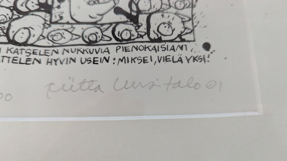 Riitta Uusitalo - Nasu Strippi (Signeerattu, Numeroitu, 1991)